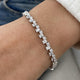 Diamond Tennis Bracelet 6.05 Carat White Gold 14K