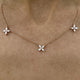 Diamond Chain Necklace 0.90 Carat Rose Gold 14K