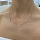 Diamond Chain Necklace 0.90 Carat Rose Gold 14K