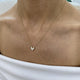 Diamond Pendant Necklace 0.46 Carat Yellow Gold 14K