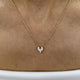 Diamond Pendant Necklace 0.46 Carat Yellow Gold 14K