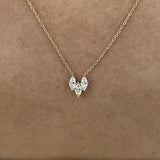Diamond Pendant Necklace 0.46 Carat Yellow Gold 14K