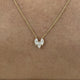 Diamond Pendant Necklace 0.46 Carat Yellow Gold 14K