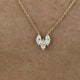Diamond Pendant Necklace 0.46 Carat Yellow Gold 14K