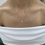 Diamond Pendant Necklace 0.46 Carat Yellow Gold 14K