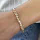 Diamond Bangle Bracelet 2.77 Carat Yellow Gold 14K