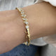 Diamond Bangle Bracelet 2.77 Carat Yellow Gold 14K