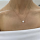 Diamond Pendant Necklace 2 Carat Rose Gold 14K
