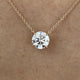 Diamond Pendant Necklace 2 Carat Rose Gold 14K