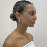 Diamond Drop Earrings 3.17 Carat White Gold 14K