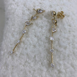 Diamond Drop Earrings 2.3 ct Yellow Gold