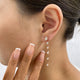 Diamond Drop Earrings 2.2 ct Rose Gold