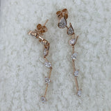 Diamond Drop Earrings 2.2 ct Rose Gold