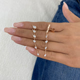 Diamond Drop Earrings 2.2 ct Rose Gold