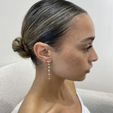 Diamond Drop Earrings 2.26 Carat Rose Gold 14K