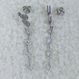 Diamond Drop Earrings 2.3 ct White Gold