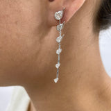 Diamond Drop Earrings 2.30 ct White Gold