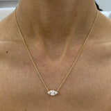 Diamond Pendant Necklace 1.2 Ct Yellow Gold
