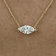 Solitaire Diamond Marquise Pendant Necklace 1.50ct TCW