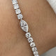 Diamond Tennis Bracelet 7.09 Carat White Gold 14K