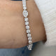 Diamond Tennis Bracelet 7.09 Carat White Gold 14K