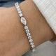 Diamond Tennis Bracelet 7.09 Carat White Gold 14K