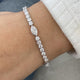Diamond Tennis Bracelet 7.09 Carat White Gold 14K