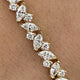 Diamond Tennis Bracelet 5.07 Carat Yellow Gold 14K