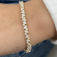 Diamond Tennis Bracelet 5.07 Carat Yellow Gold 14K