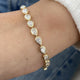 Diamond Tennis Bracelet 5.41 Carat Yellow Gold 14K