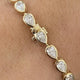 Diamond Tennis Bracelet 5.41 Carat Yellow Gold 14K