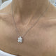 Diamond Pendant Necklace 1.78 Carat White Gold 14K