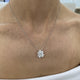 Diamond Pendant Necklace 1.78 Carat White Gold 14K