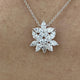 Diamond Pendant Necklace 1.78 Carat White Gold 14K