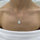Diamond Pendant Necklace 1.78 Carat White Gold 14K