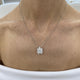 Diamond Pendant Necklace 1.78 Carat White Gold 14K