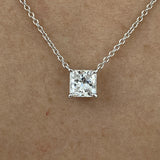 1 carat Princess Diamond Necklace