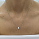 Diamond Pendant Necklace 3.03 Carat White Gold 14K