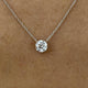 Diamond Pendant Necklace 3.03 Carat White Gold 14K