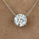 Diamond Pendant Necklace 3.03 Carat White Gold 14K
