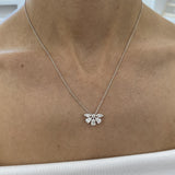 Diamond Pendant Necklace 1.5 ct White Gold