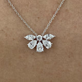 Diamond Pendant Necklace 1.55 ct White Gold
