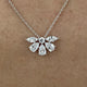 Diamond Pendant Necklace 1.55 ct White Gold