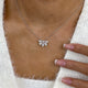 Diamond Pendant Necklace 1.5 ct White Gold