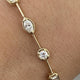 Diamond Chain Bracelet 1.94 Carat Yellow Gold 14K