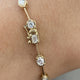 Diamond Chain Bracelet 1.94 Carat Yellow Gold 14K