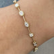 Diamond Chain Bracelet 1.94 Carat Yellow Gold 14K