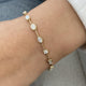 Diamond Chain Bracelet 1.94 Carat Yellow Gold 14K