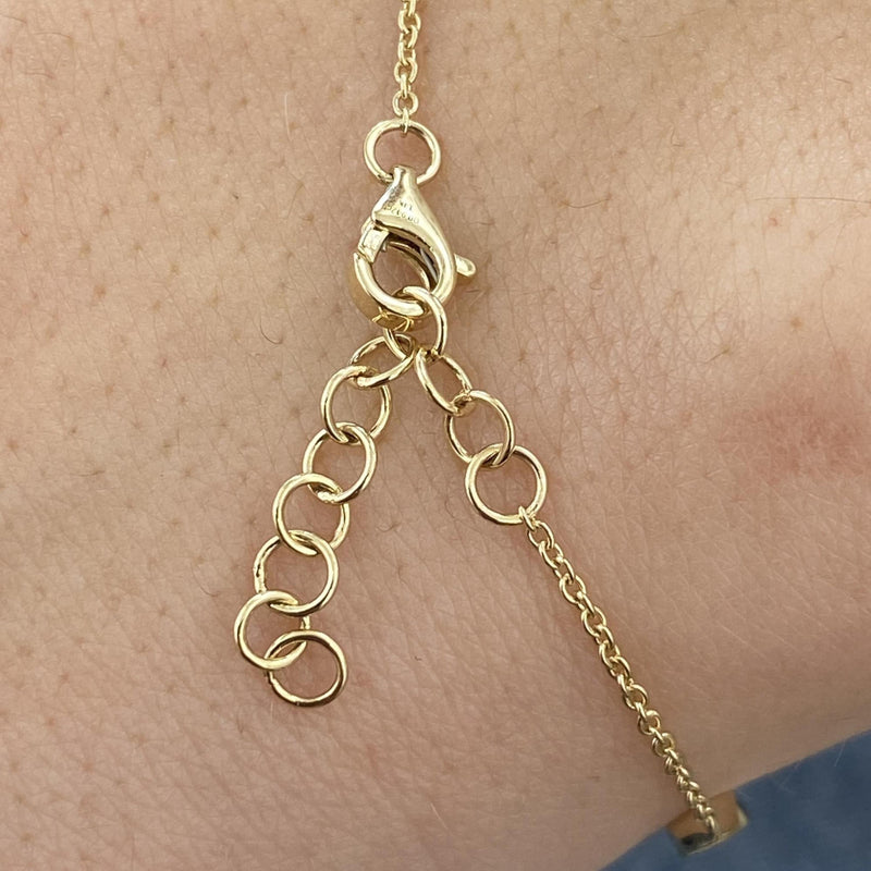Diamond Chain Bracelet 0.94 Carat Yellow Gold 14K