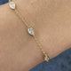 Diamond Chain Bracelet 0.94 Carat Yellow Gold 14K